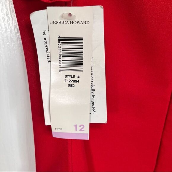 Jessica Howard Red Maxi Dress Sz 12 Vintage Nordstrom NWT - Picture 13 of 15